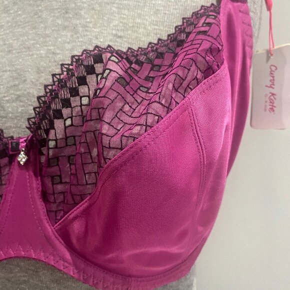 Curvy Kate GIA Balcony Bra US 32J CK2101 Boysenberry/Black - Picture 2 of 5